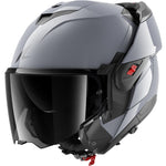 Shark Oxo Dark Shadow Flip Front Motorcycle Helmet - Gun Silver