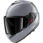 Shark Oxo Dark Shadow Flip Front Motorcycle Helmet - Gun Silver
