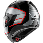 Shark Oxo Sikter Flip Front Motorcycle Helmet - Black Chrome Silver