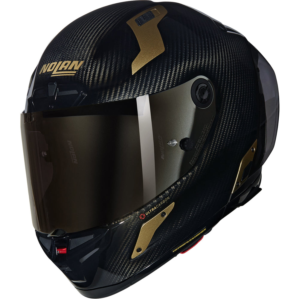 Nolan X-804 RS Ultra Carbon Aureo Motorcycle Helmet - Black Carbon Gold