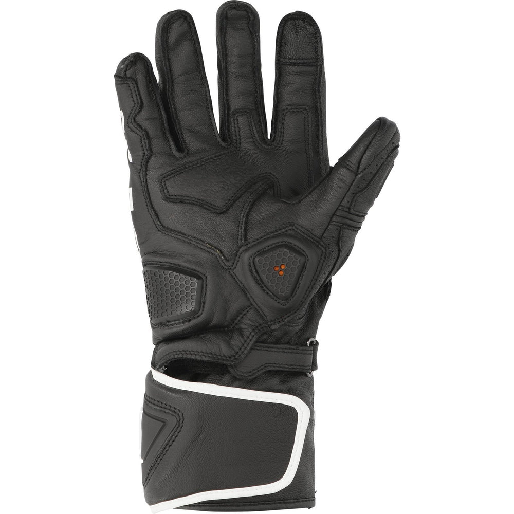 Richa Stradale Leather Motorcycle Gloves - Black White