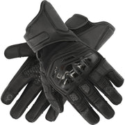 Richa Stradale Stealth Leather Motorcycle Gloves - Black Black