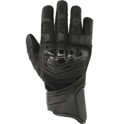 Richa Stradale Stealth Leather Motorcycle Gloves - Black Black