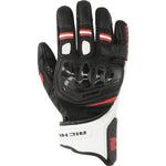 Richa Stradale Stealth Leather Motorcycle Gloves - Black White Red