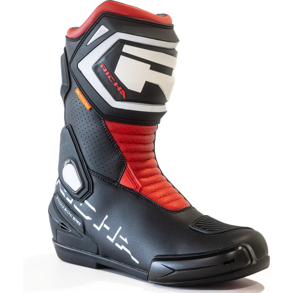 Richa Stradale Motorcycle Boots - Black Red