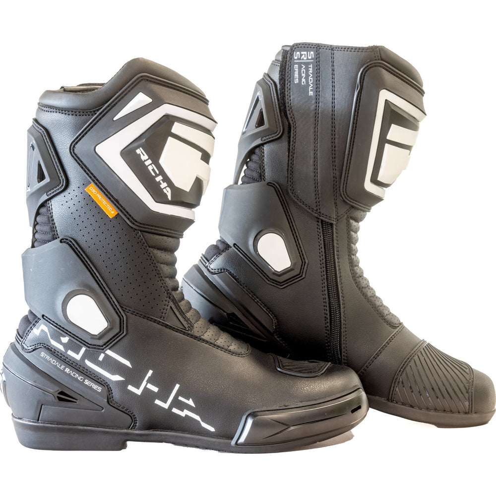 Richa Stradale Motorcycle Boots - Black White