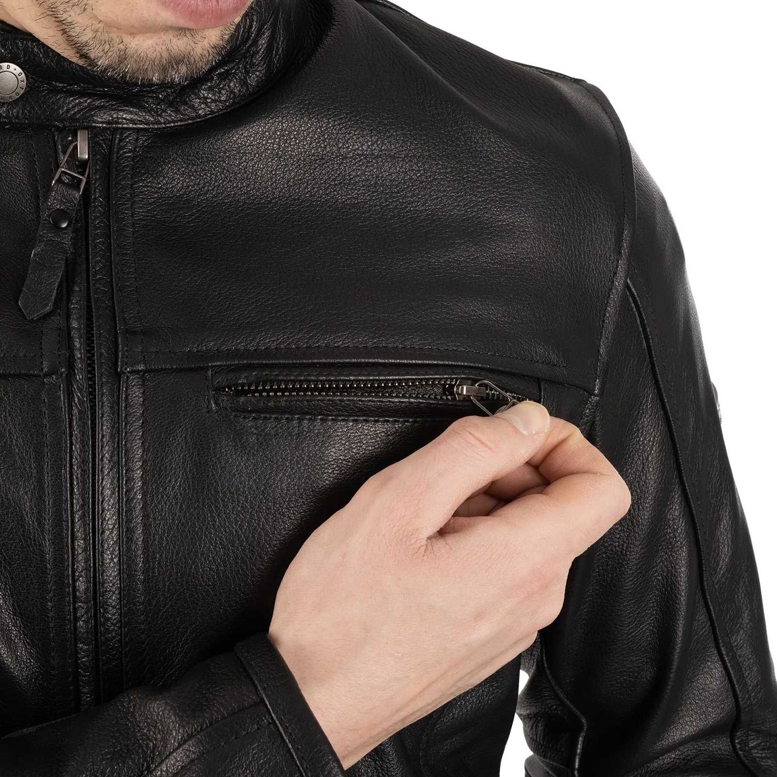 Oxford Walton 2.0 Leather Motorcycle Jacket - Black – Ghostbikes