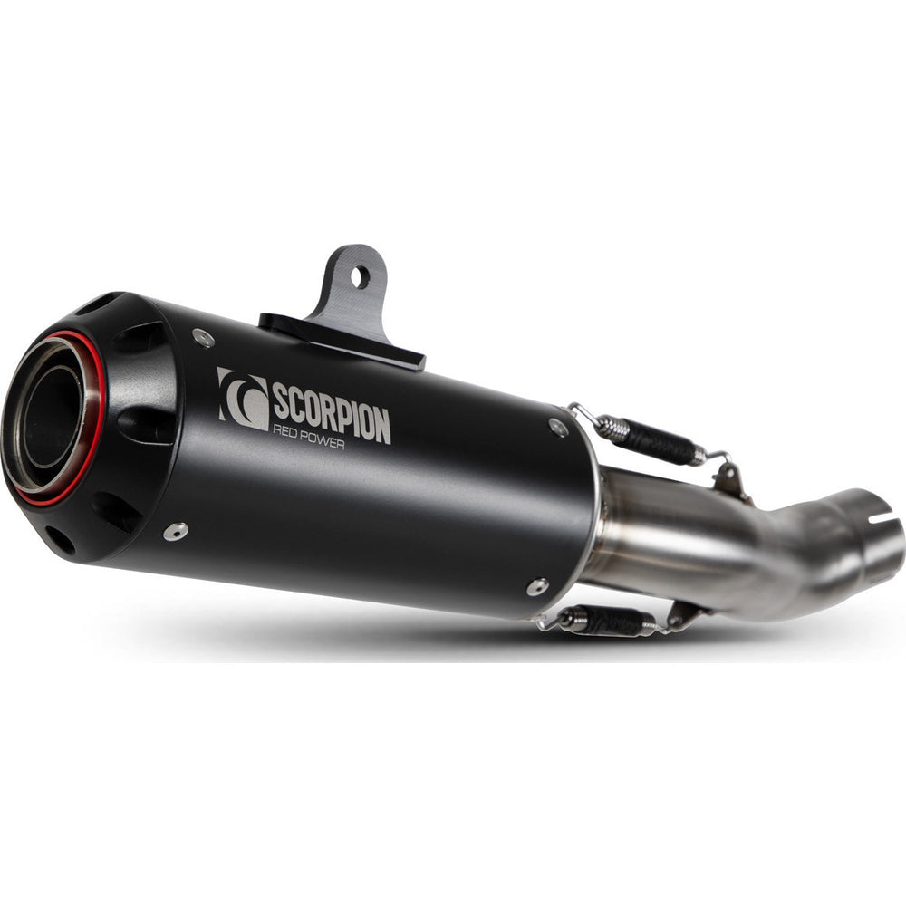Scorpion Red Power Black Ceramic Slip-On Exhaust For Honda CB 500 F 2019-2021