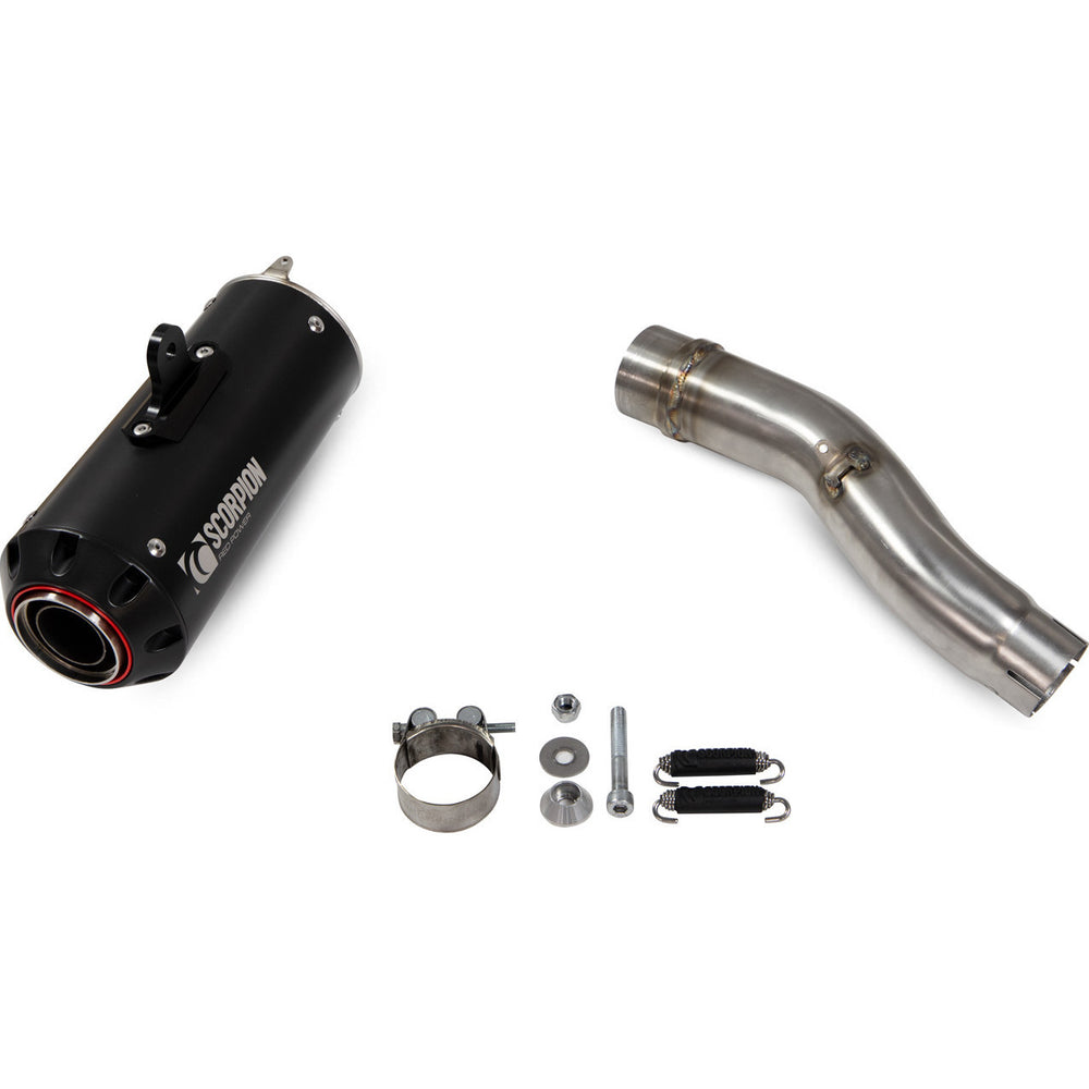 Scorpion Red Power Black Ceramic Slip-On Exhaust For Honda CB 500 F 2019-2021