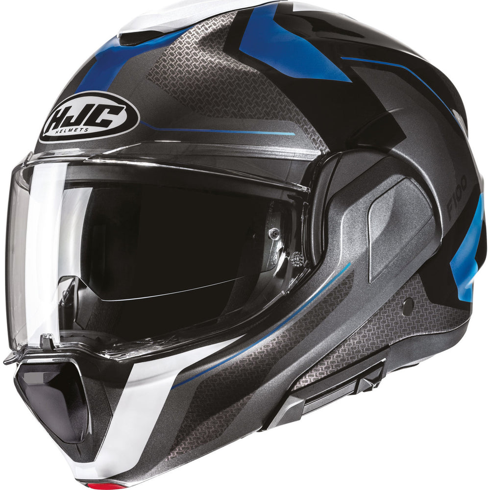 HJC F100 Bios Flip Front Motorcycle Helmet - Blue