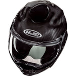HJC F100 Carbon Plain Flip Front Motorcycle Helmet - Carbon Black