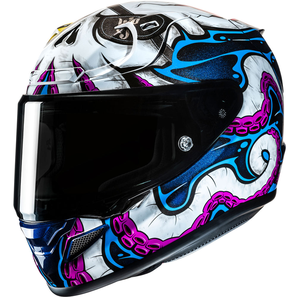HJC RPHA 12 Kraken Motorcycle Helmet - Blue Purple White