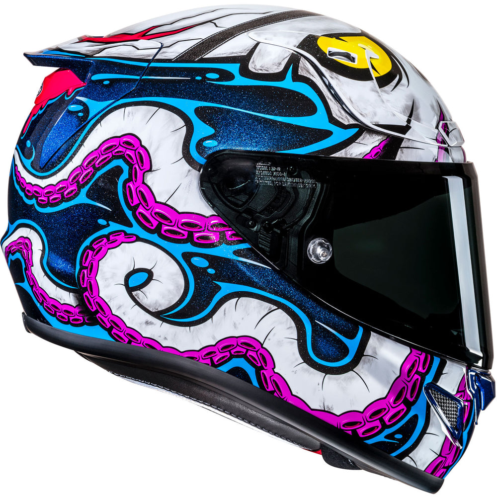 HJC RPHA 12 Kraken Motorcycle Helmet - Blue Purple White