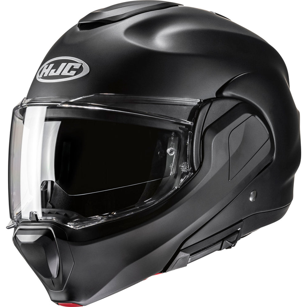 HJC F100 Plain Flip Front Motorcycle Helmet - Semi Flat Black