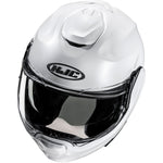 HJC F100 Plain Flip Front Motorcycle Helmet - Pearl White