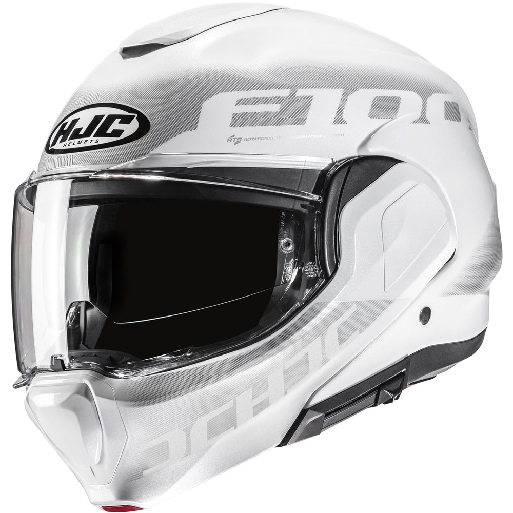 HJC F100 Hetal Flip Front Motorcycle Helmet - White