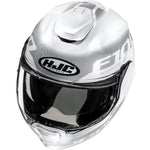 HJC F100 Hetal Flip Front Motorcycle Helmet - White