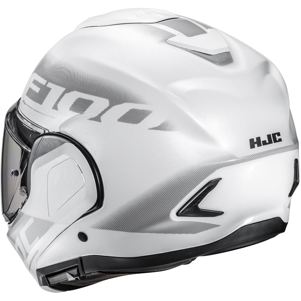 HJC F100 Hetal Flip Front Motorcycle Helmet - White