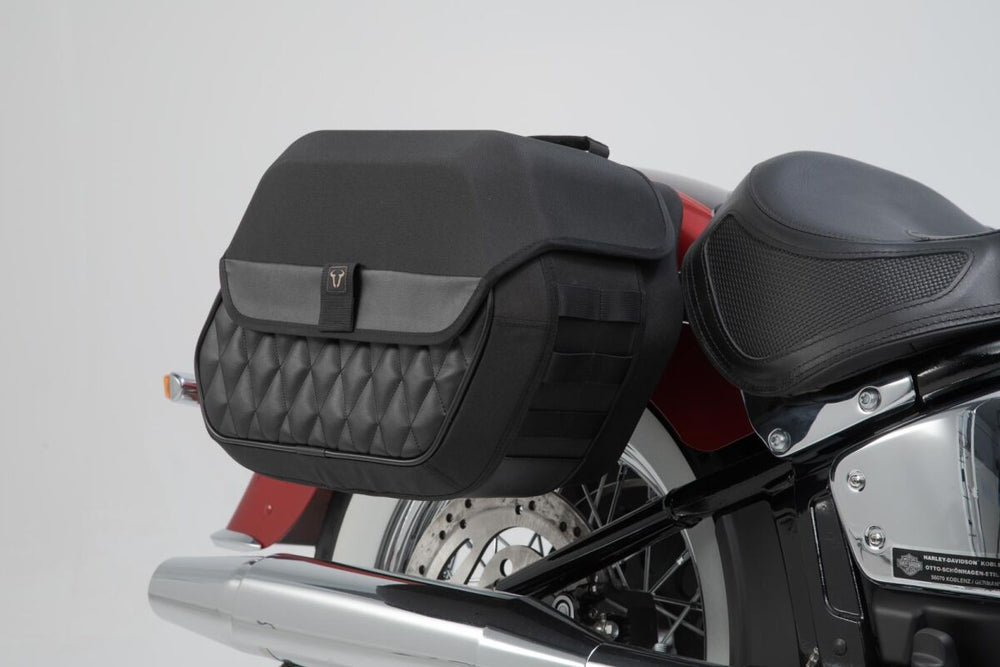 SW Motech Legend Gear Side Pannier Bag System - Harley Davidson FLDE 1750 2018-2020 - Black