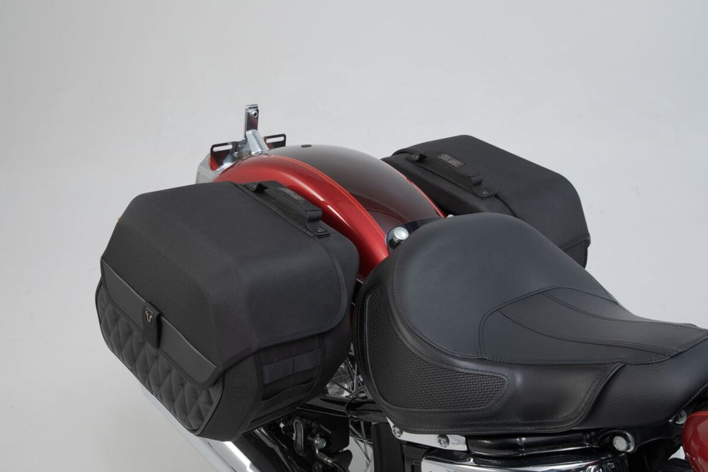 SW Motech Legend Gear Side Pannier Bag System - Harley Davidson FLDE 1750 2018-2020 - Black