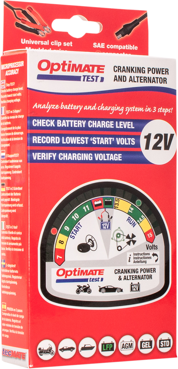 TecMate Optimate Test Cranking & Alternator