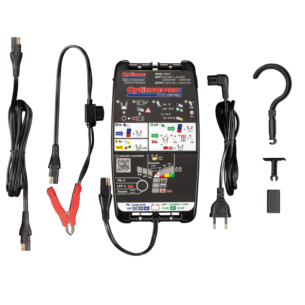 TecMate Optimate Pro-1 Duo Battery Charger & Tester