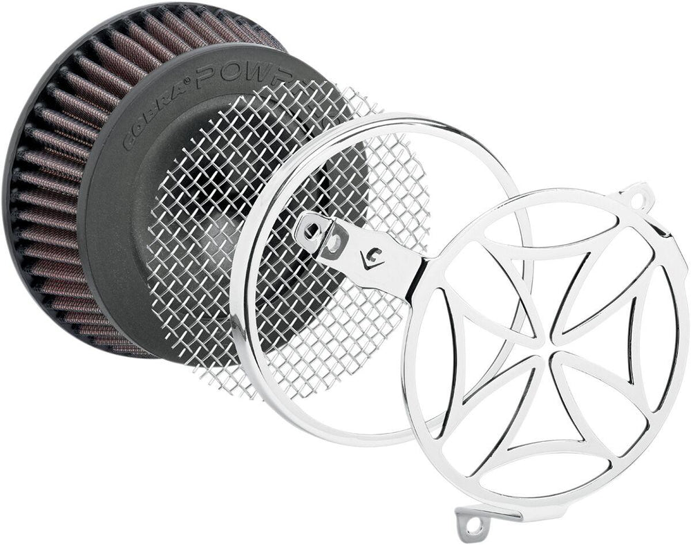 Cobra Air Cleaner Kit For Harley Davidson XL1200C 2004-2020 Cross - Chrome
