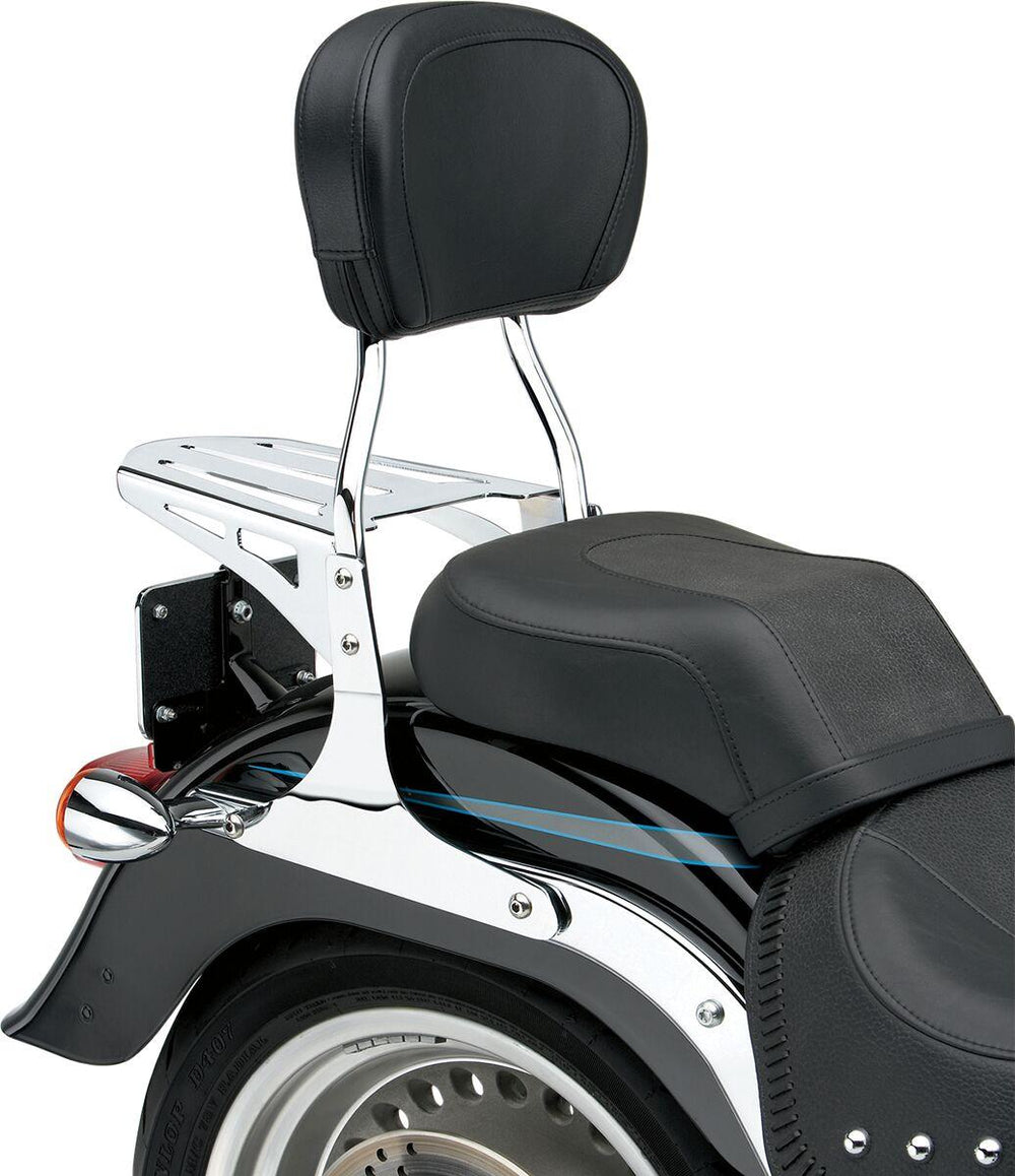 Cobra Round Sissy Bar - Harley Davidson FXSTC1584 2007-2009 - Chrome