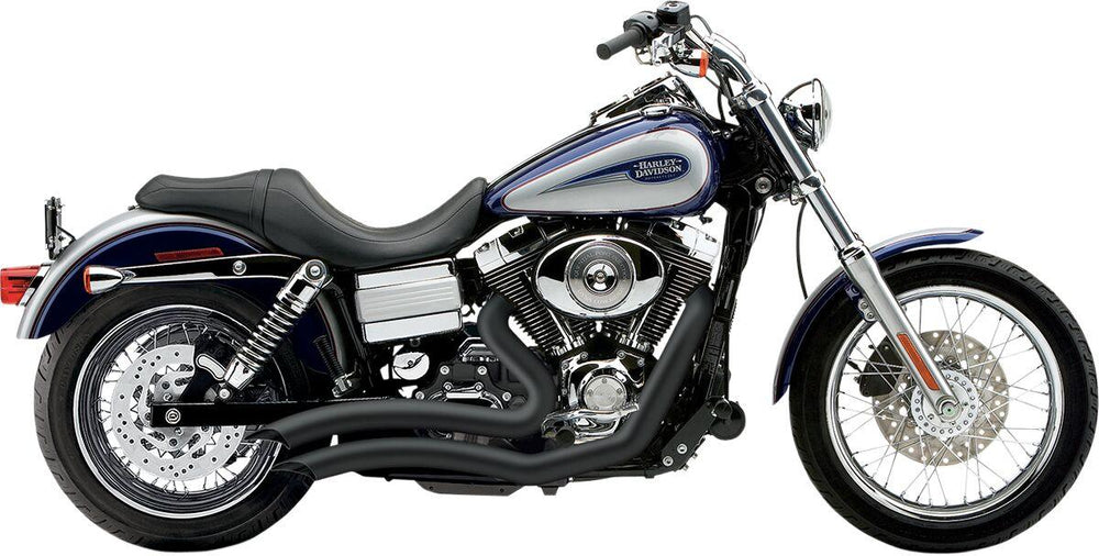 Cobra Speedster Swept Short Exhaust System - Harley Davidson FXDWGI 1450 EFI 2006 - Black