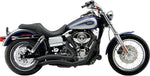 Cobra Speedster Swept Short Exhaust System - Harley Davidson FXDWGI 1450 EFI 2006 - Black
