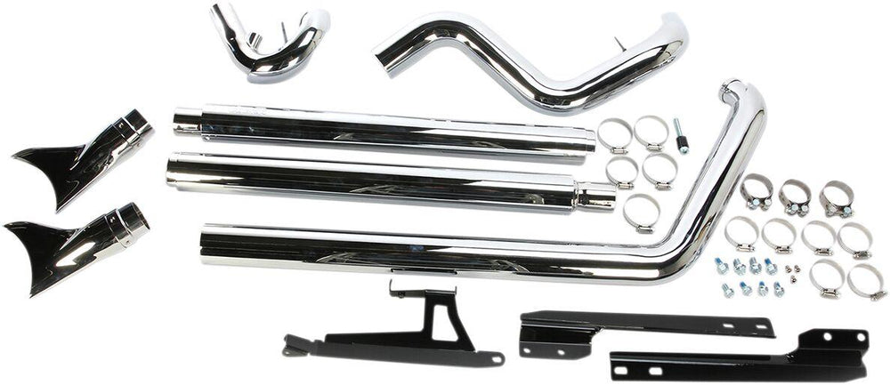 Cobra Bad Hombre Dual Exhaust System For Harley Davidson FXSTC1584 2007-2009 - Chrome