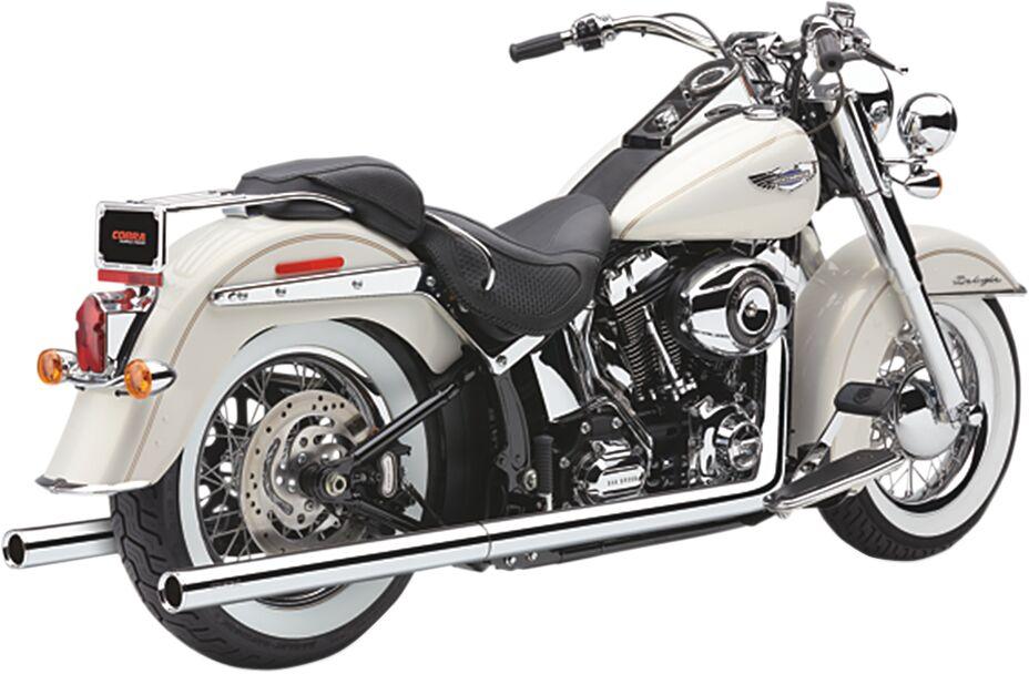 Cobra Bad Hombre Dual Exhaust System - Harley Davidson FXSTSI 1450 EFI 2004-2006 - Chrome