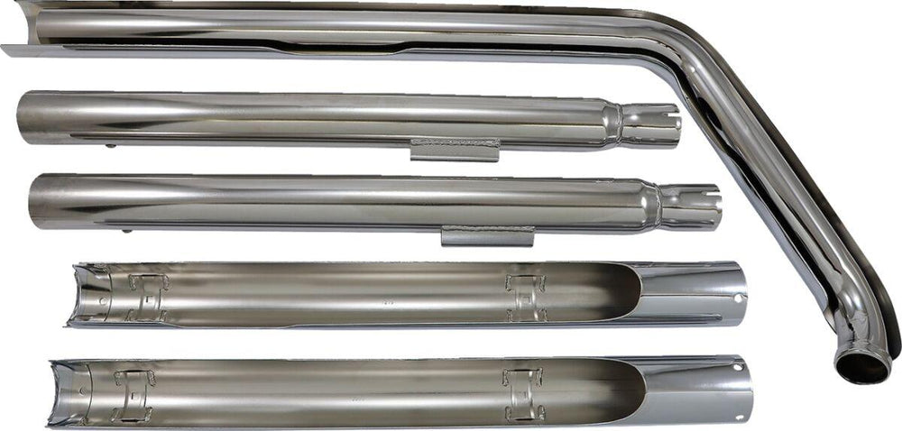 Cobra Bad Hombre Dual Exhaust System For Harley Davidson FXSTSI 1450 EFI 2004-2006 - Chrome