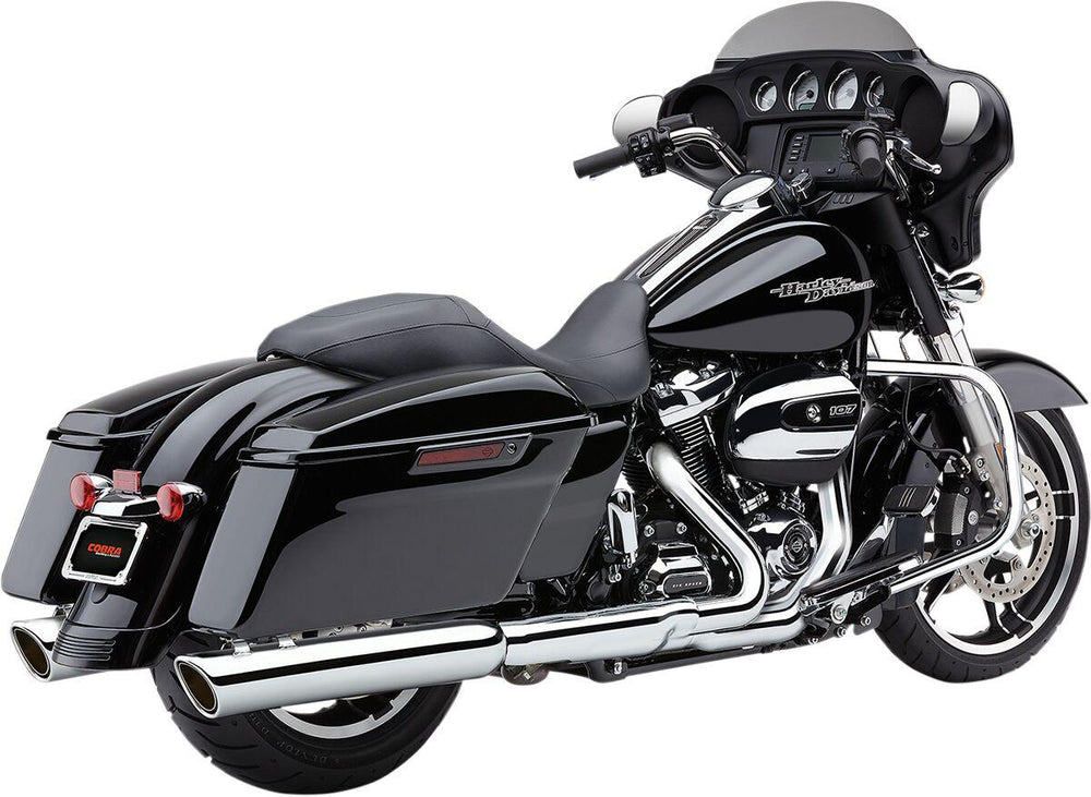 Cobra 909 Twins Silencers For Harley Davidson FLTRXSTSE 1977 2024 - Chrome