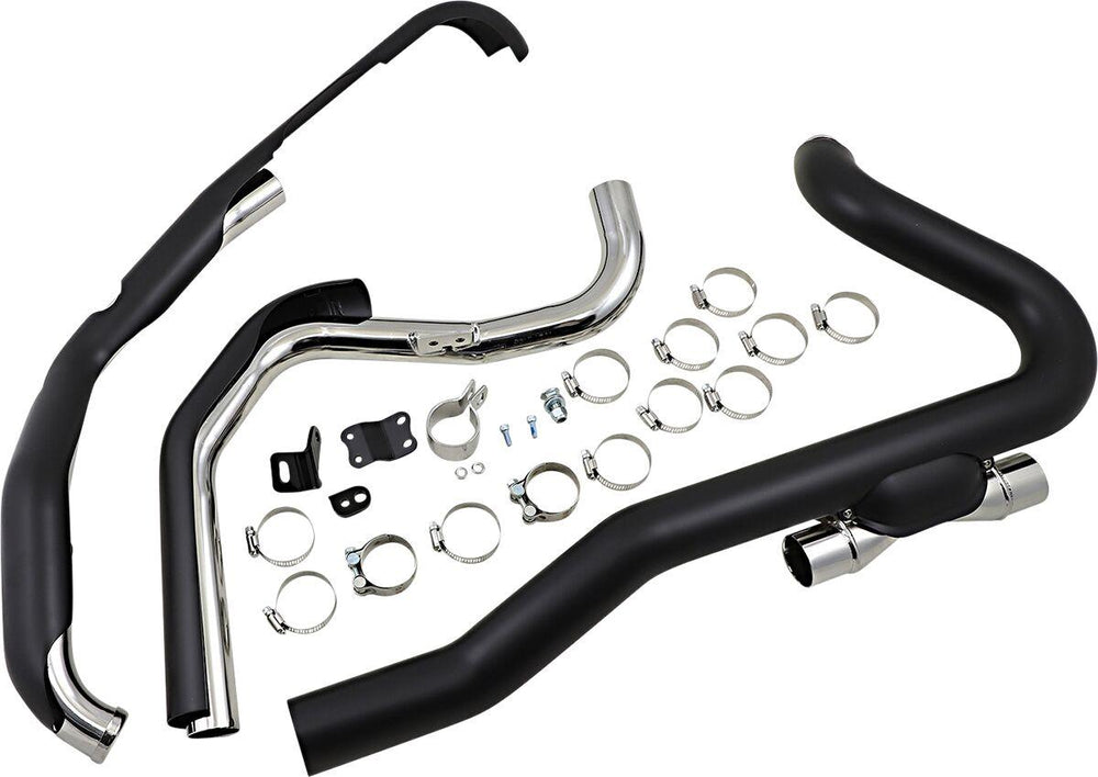 Cobra Powerport Trike Dual Header Pipes For Harley Davidson FLHTCUTG 1690 2009-2016 - Raven Black