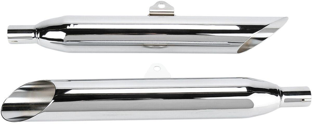 Cobra Slash Cut Silencers For Yamaha XVS 1100 2004-2009 - Chrome