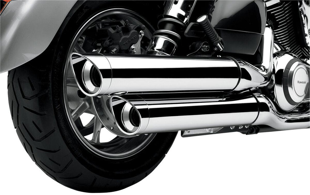 Cobra Scalloped Tip  Silencers - Kawasaki VN 1700 2011-2013 - Chrome