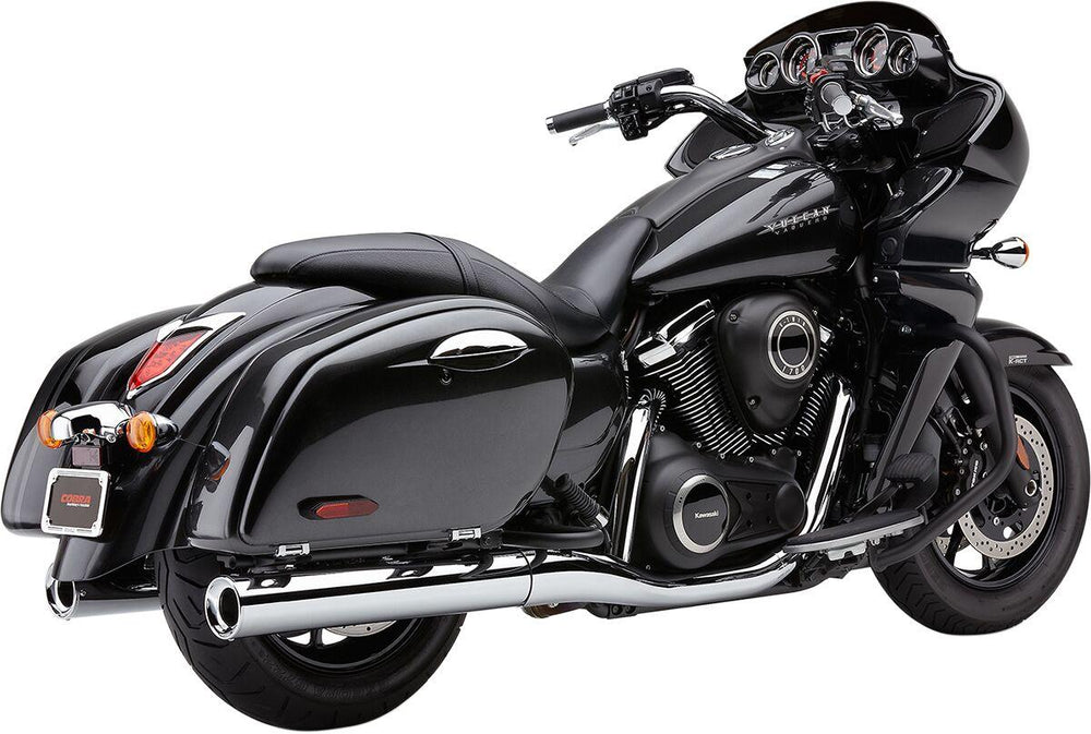Cobra 4"  Silencers For Kawasaki VN 1700 2009-2016 - Chrome