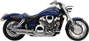 Cobra Angled Slashcut Exhaust System For Honda VTX1800 C 2002-2007 - Chrome