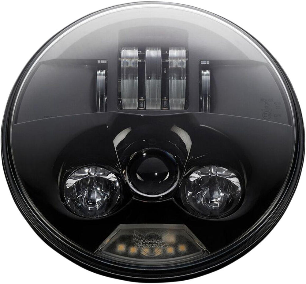 Custom Dynamics 7" ProBeam LED Headlamp For Harley Davidson FLD 1690 2012-2013 Black