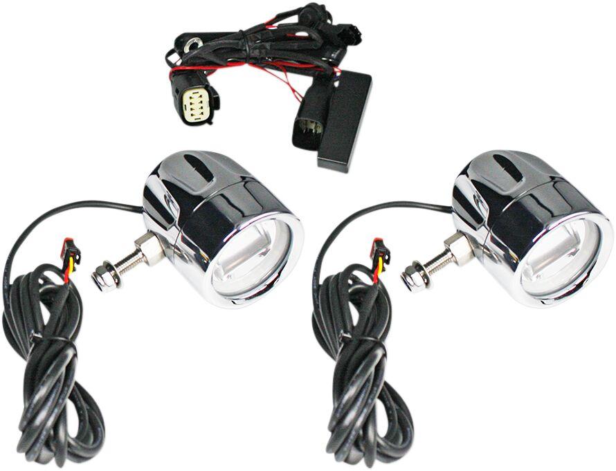 Custom Dynamics ProBeam LED Halo Fog Lamps For Harley Davidson FLHRSE5 1800 2013 Chrome Clear