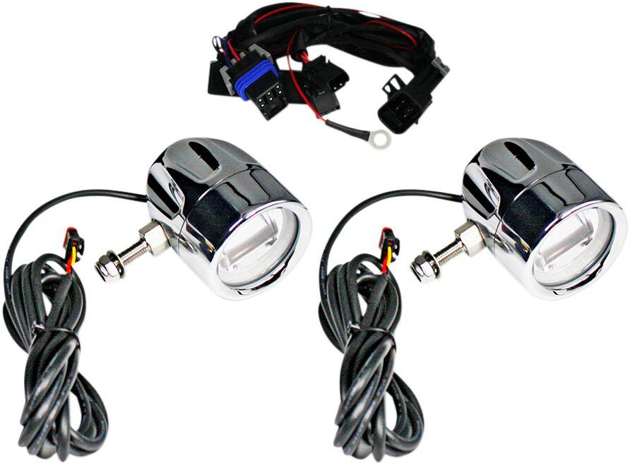 Custom Dynamics ProBeam LED Halo Fog Lamps For Indian Challenger 108 2020 Chrome Clear