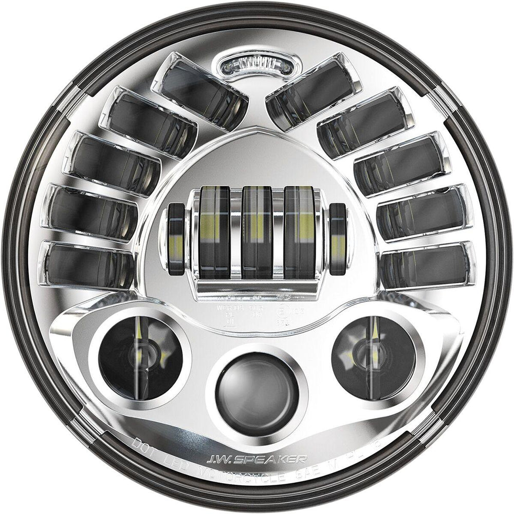 Custom Dynamics 7" Adaptive Headlamp for Indian For Indian Challenger 108 2020-2024 Chrome Clear