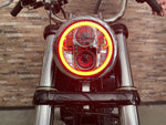 Custom Dynamics ProGlow LED Headlamp with Colour Changing Halo For Harley Davidson FLSTSB 1584 2008-2011 Front Chrome Chrome Clear