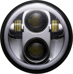 Custom Dynamics 5.75" LED Halo Headlamp For Harley Davidson FLSTSB 1584 2008-2011 Chrome Chrome Clear