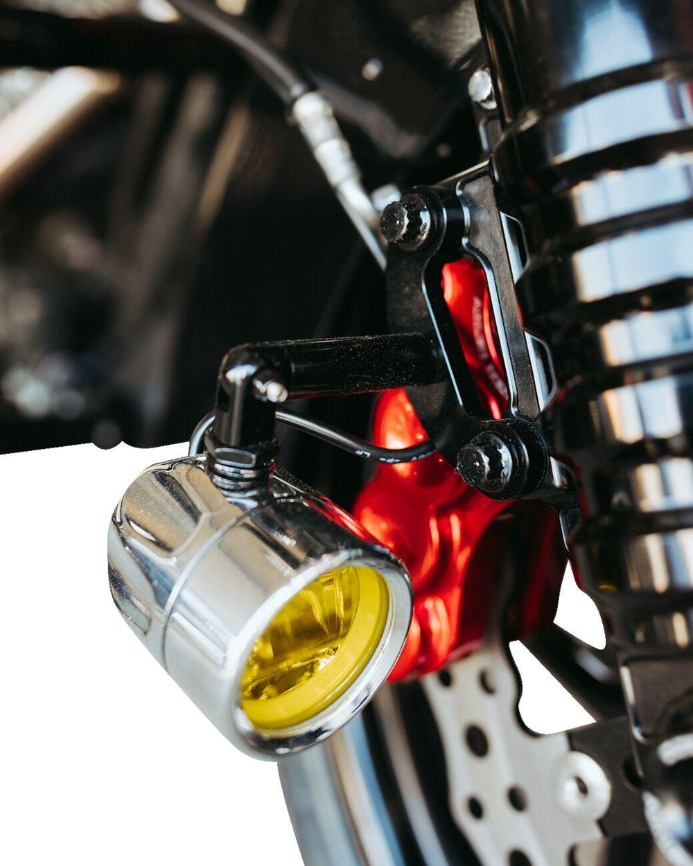 Custom Dynamics ProBeam LED Halo Fog Lights For Harley Davidson FLH 1868 2021 Chrome Yellow