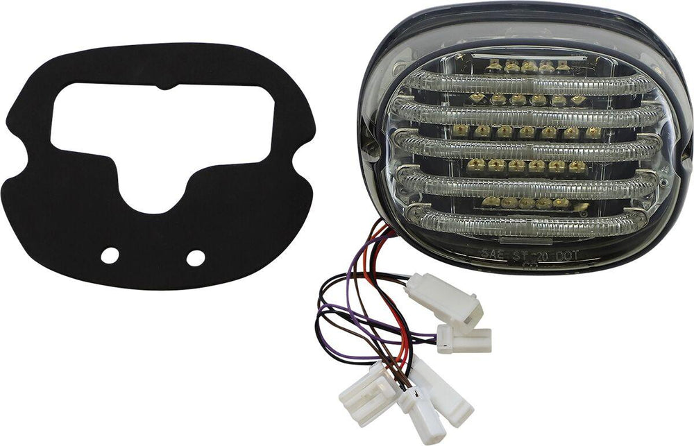 Custom Dynamics ProBeam Integrated Low Profile LED Taillights with Auxiliary Turn Signals For Harley Davidson FLD 1690 2012-2013 Rear Smoke