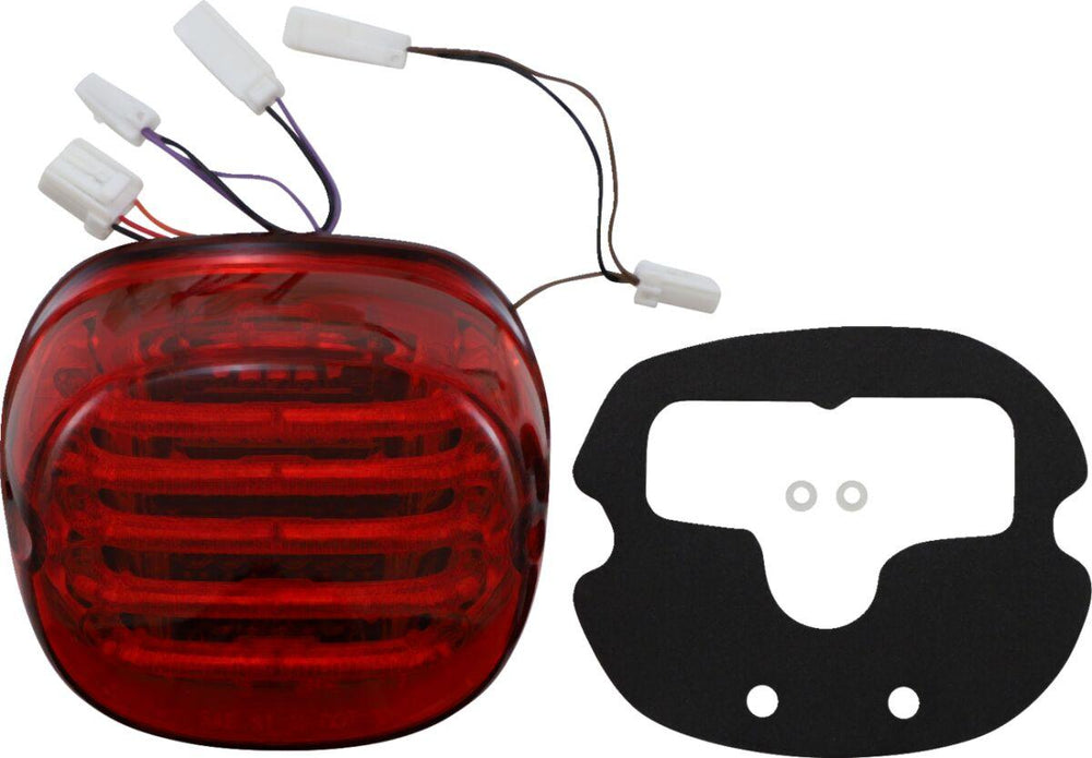 Custom Dynamics ProBeam Integrated Low Profile LED Taillights with Auxiliary Turn Signals For Harley Davidson FLD 1690 2012-2013 Rear Red