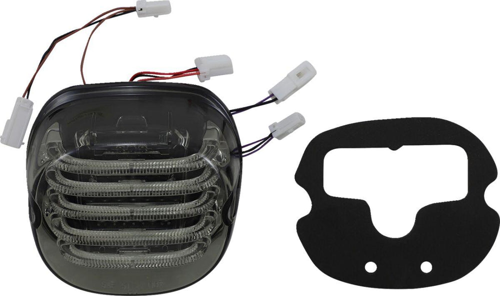 Custom Dynamics ProBeam Integrated Low Profile LED Taillights with Auxiliary Turn Signals For Harley Davidson FLD 1690 2012-2013 Rear Smoke