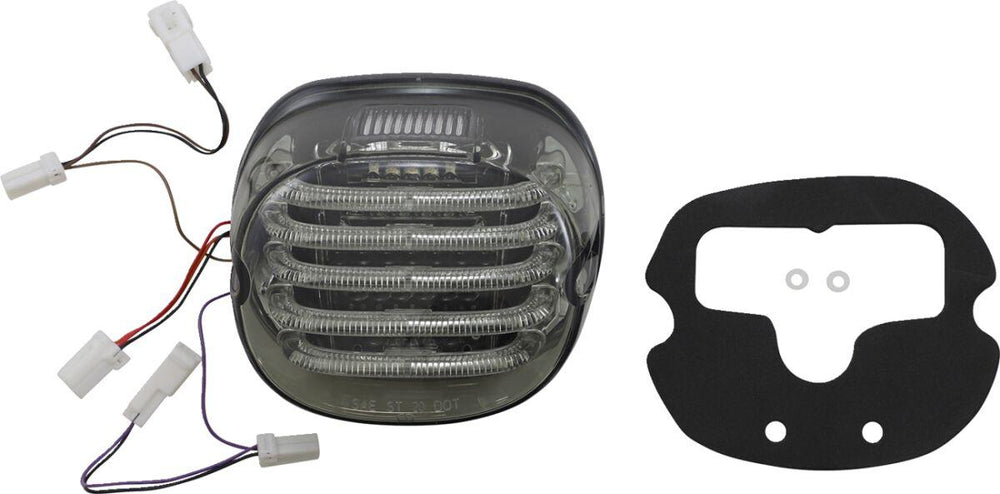 Custom Dynamics ProBeam Integrated Low Profile LED Taillights with Auxiliary Turn Signals For Harley Davidson FLD 1690 2012-2013 Rear Smoke